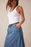 Panelled Maxi Skirt, WORN BLUE DENIM - alternate image 5