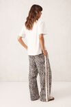 Relaxed Drawstring Pant, LEOPARD LINEN BLEND - alternate image 3