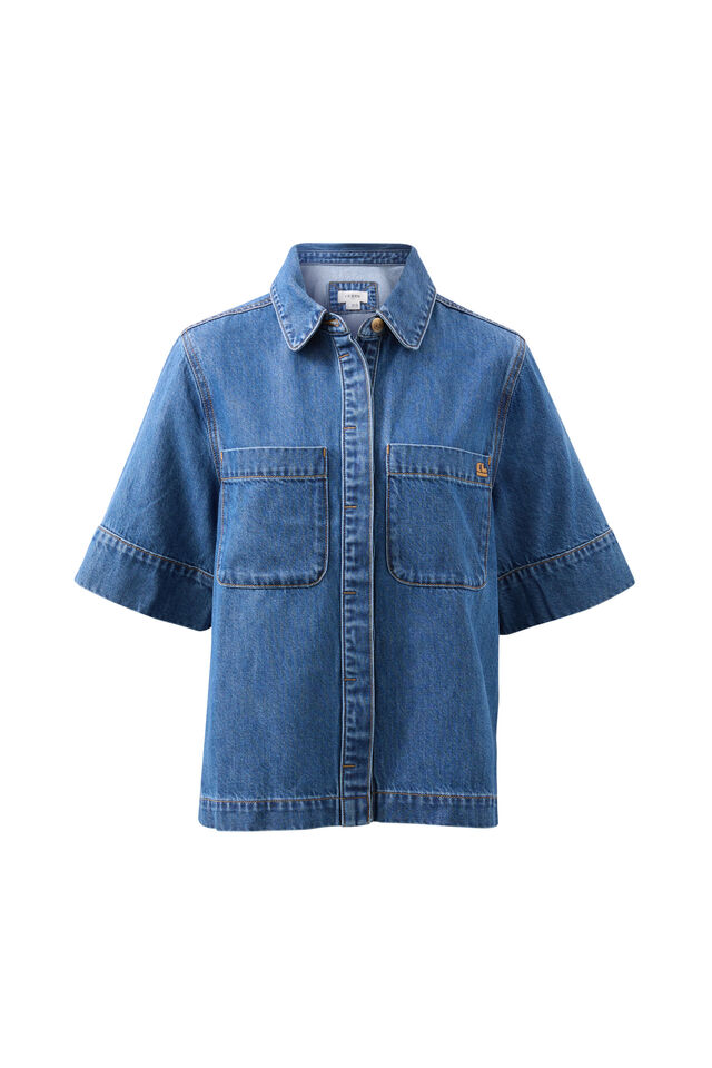 Noa Short Sleeve Shirt, FRESH INDIGO