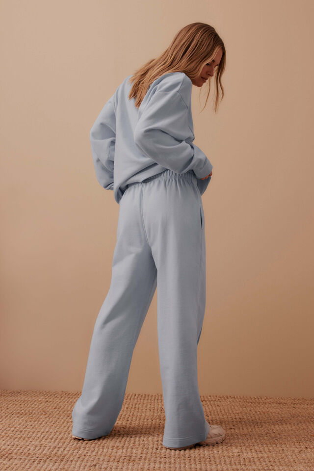 Gracie Relaxed Pin Tuck Trackpant, CHALK BLUE