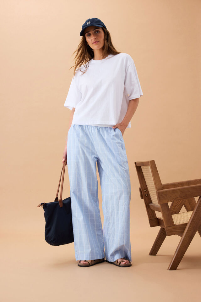 The Lounge Pant, BLUE FAINT CHECK
