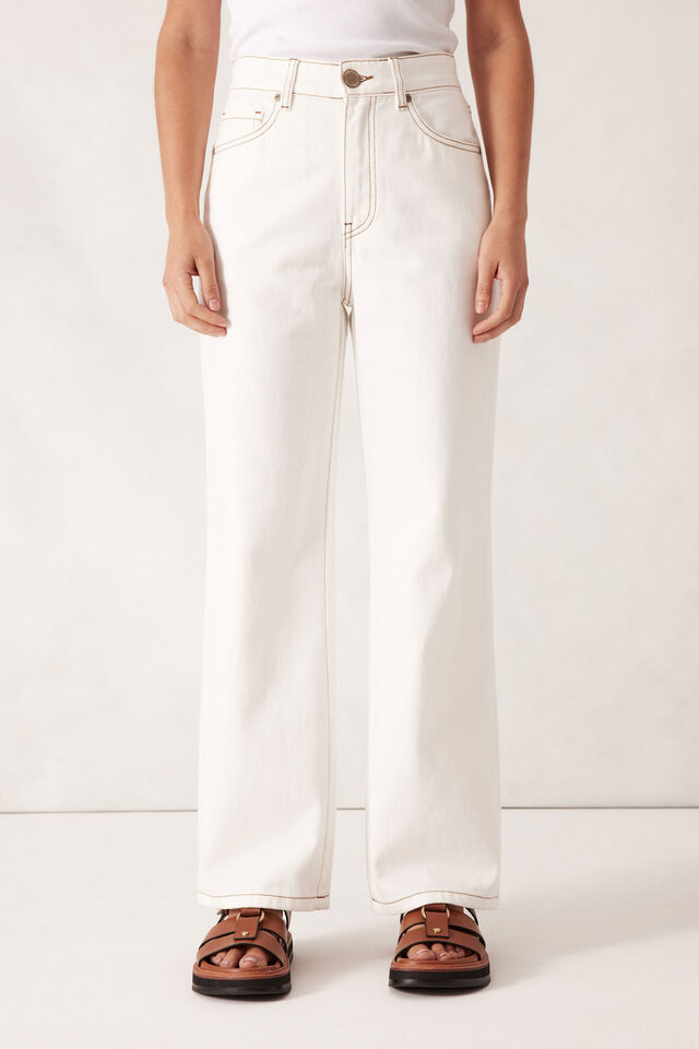 Frankie Loose Straight Jean, ECRU