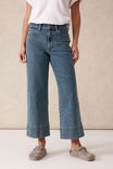 Jude Wide Leg Crop Jean, MID INDIGO - alternate image 7