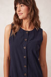 Button Through Mini Shift Dress, NEW NAVY - alternate image 4