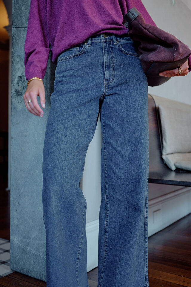 Evie Wide Leg Jean, FRESH INDIGO