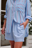 Mila Short, FRESH BLUE/RED MINI STRIPE - example image 5
