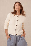 Nelly Long Sleeve Knit Cardi, EGGSHELL - alternate image 4