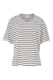 Slouchy Split Hem Tee, VANILLA /PHANTOM FINE STRIPE - alternate image 2