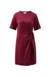 Agnes Tie Mini Tee Dress, POMEGRANATE - alternate image 2