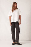 Stevie Slouchy Split Hem Tee, VANILLA - alternate image 4