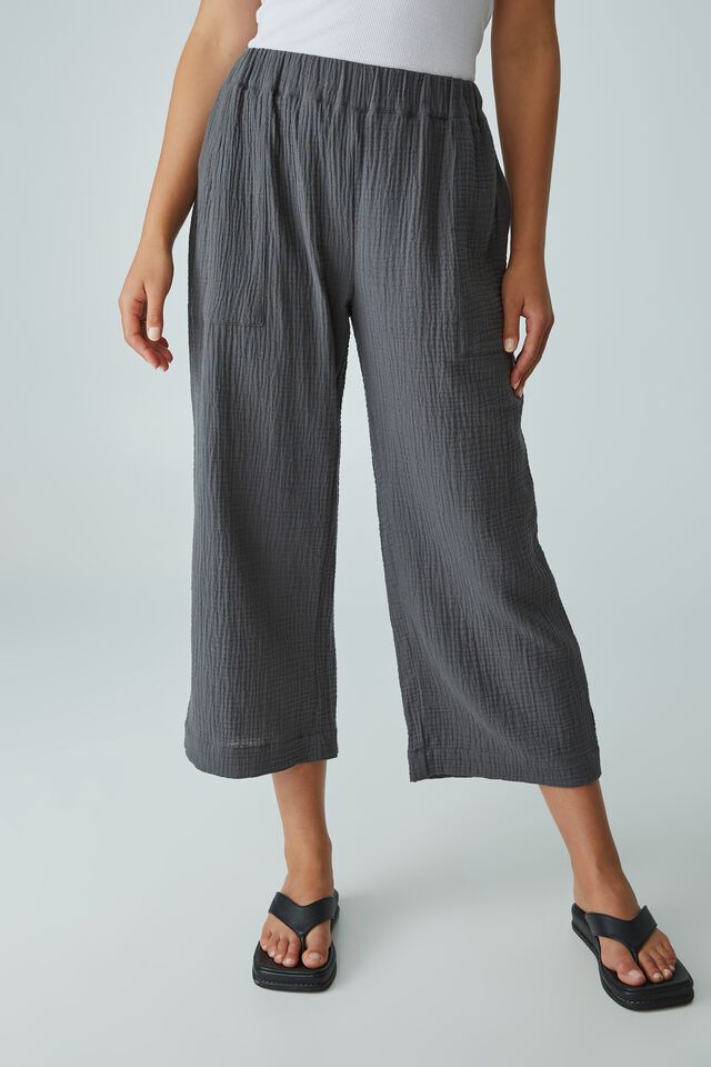 Double Cloth Pant In Organic Cotton, SLATE