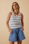 Talulah Knit Tank, POWDER BLUE STRIPE - alternate image 7