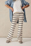 Bootleg Knit Pant, ECRU/NAVY STRIPE - alternate image 4