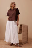 Boxy Shoulder Tee, CHOCOLATE - alternate image 5