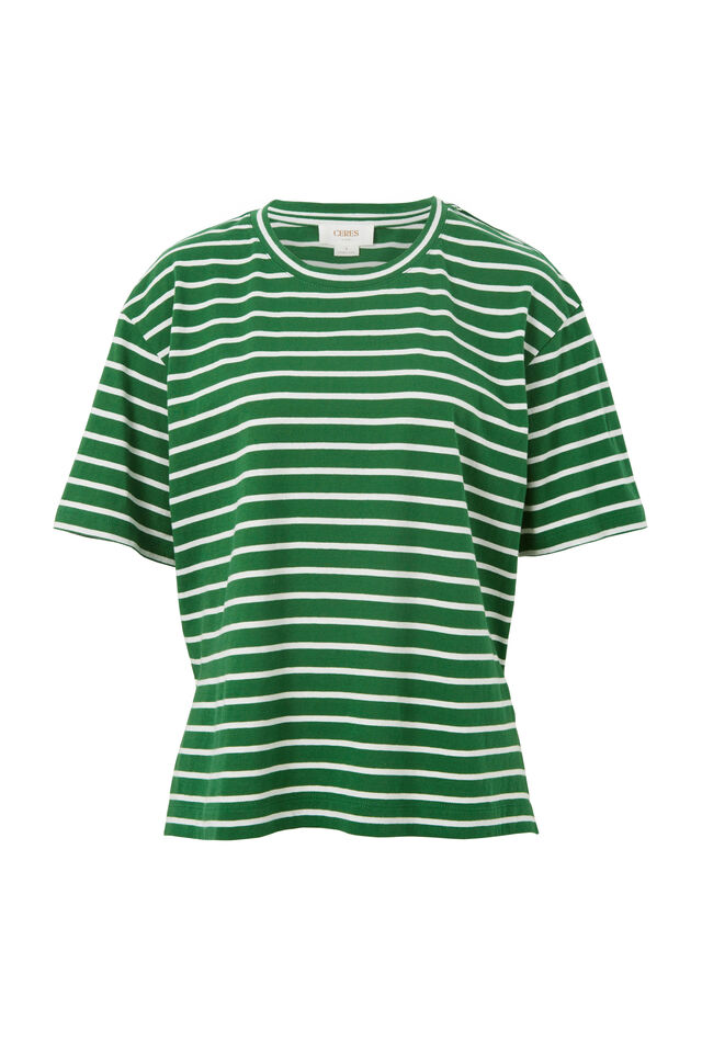 Stevie Slouchy Tee, WINTER GREEN/VANILLA