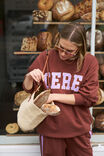 Isla Oversized Slouchy Crew, BURNT TOFFEE ORCHID HERITAGE LOGO - alternate image 5