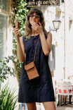 Button Through Mini Shift Dress, NEW NAVY - alternate image 1