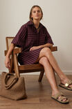 Sara Mini Shirt Dress, WINE PINSTRIPE - alternate image 5