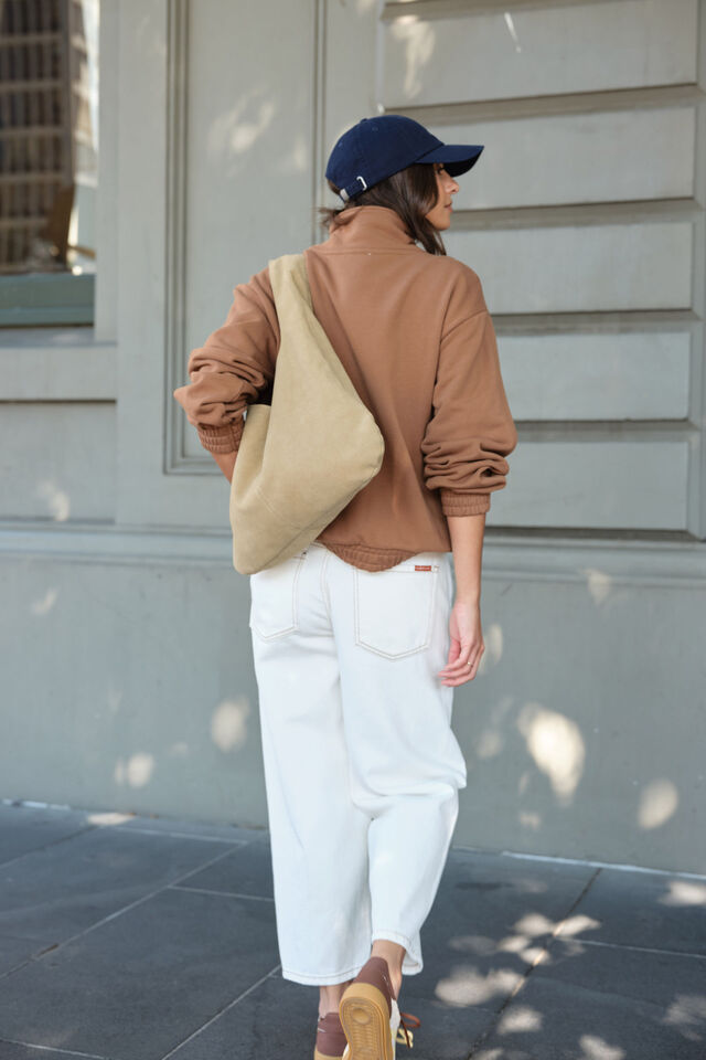 Freya Zip Thru Sweat, TOFFEE