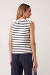 Sporty Terry Top, NEW NAVY STRIPE - alternate image 3