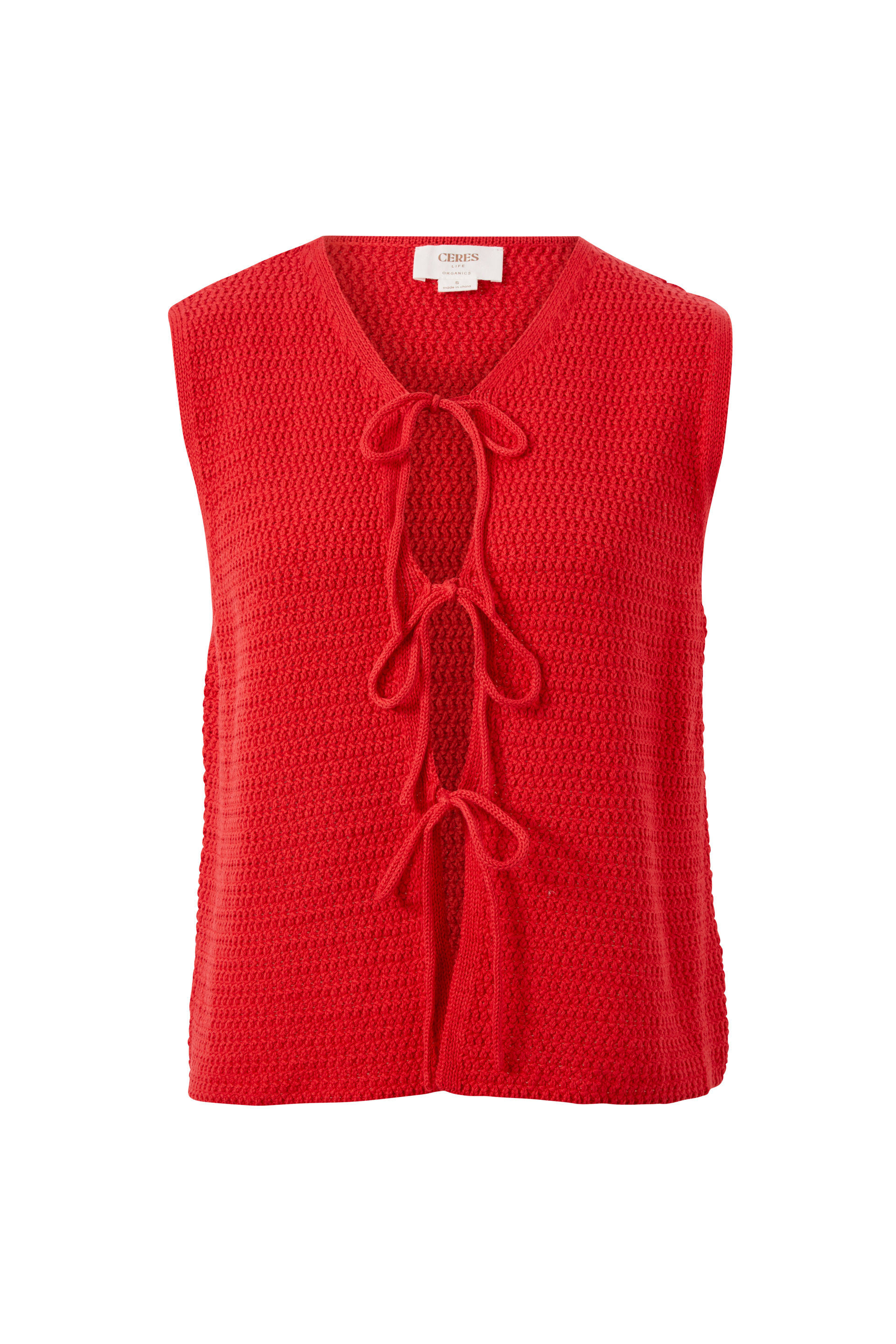 Mesh Knit Tie Tank