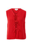 Mesh Knit Tie Tank, HERITAGE RED - alternate image 2