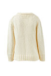 Sage Chunky Knit Crew, MARSHMALLOW - alternate image 3