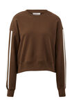 Sporty Slouchy Crew, CHOCOLATE SIDE STRIPE - alternate image 2
