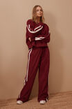 Sasha Sporty Slouchy Crew, BURGUNDY SIDE STRIPE - alternate image 6