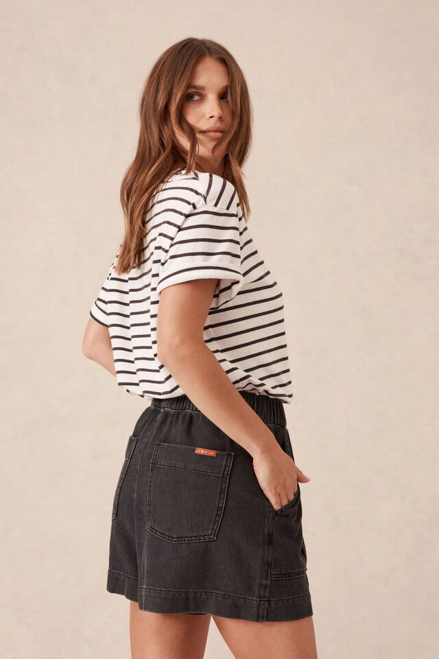 Darcy Relaxed Everyday Short, VINTAGE BLACK TWILL