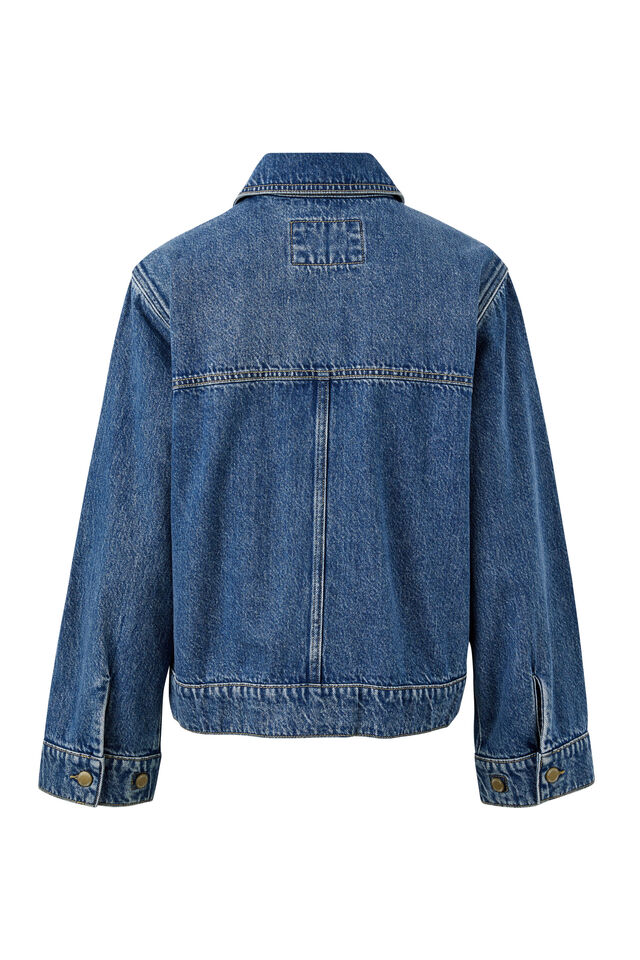 Boyfriend Denim Jacket, FRESH INDIGO