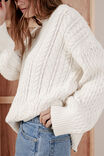 Chunky Cable Knit, WINTER WHITE - alternate image 1