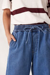 Andie Wide Leg Drawstring Pant, MID INDIGO - alternate image 5