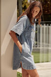 Boxy Shirt Dress, VINTAGE BLUE DENIM - alternate image 4