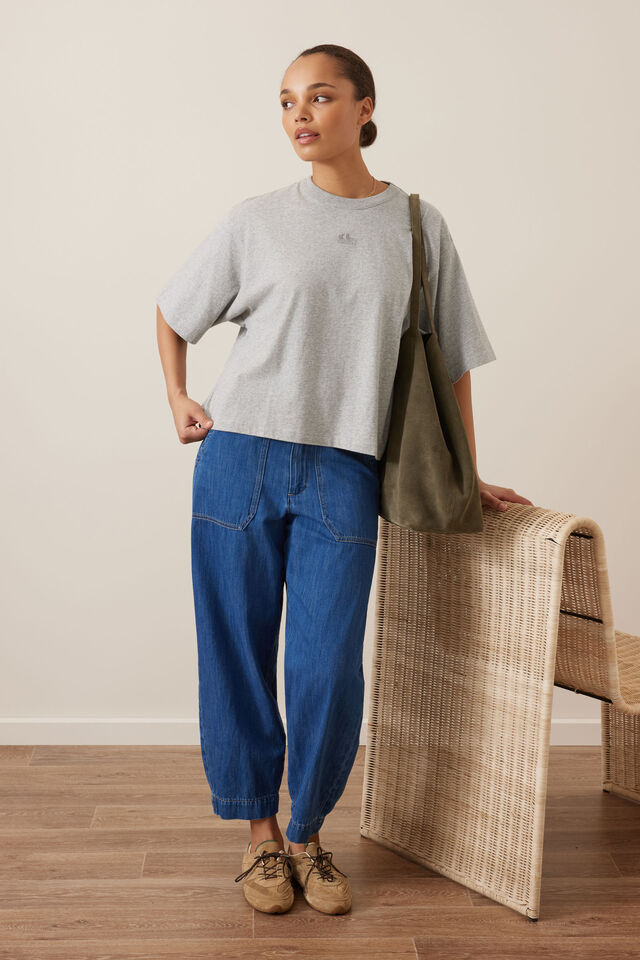 Phoebe Premium Tee, GREY MARLE