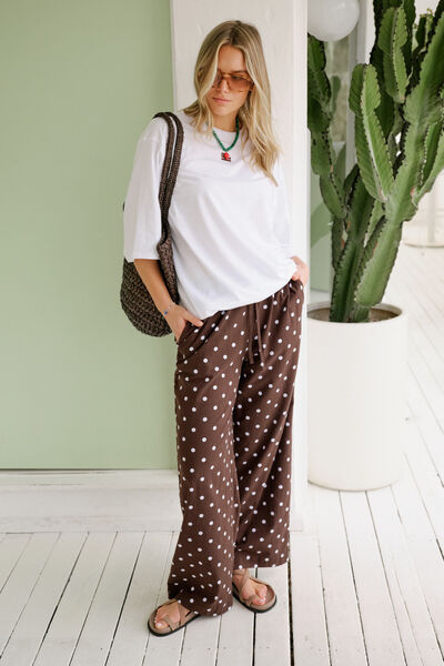 Resort Pant, CHOC POLKA DOT
