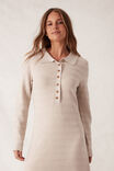 Collared Soft Knit Dress, OATMEAL MARLE - alternate image 4