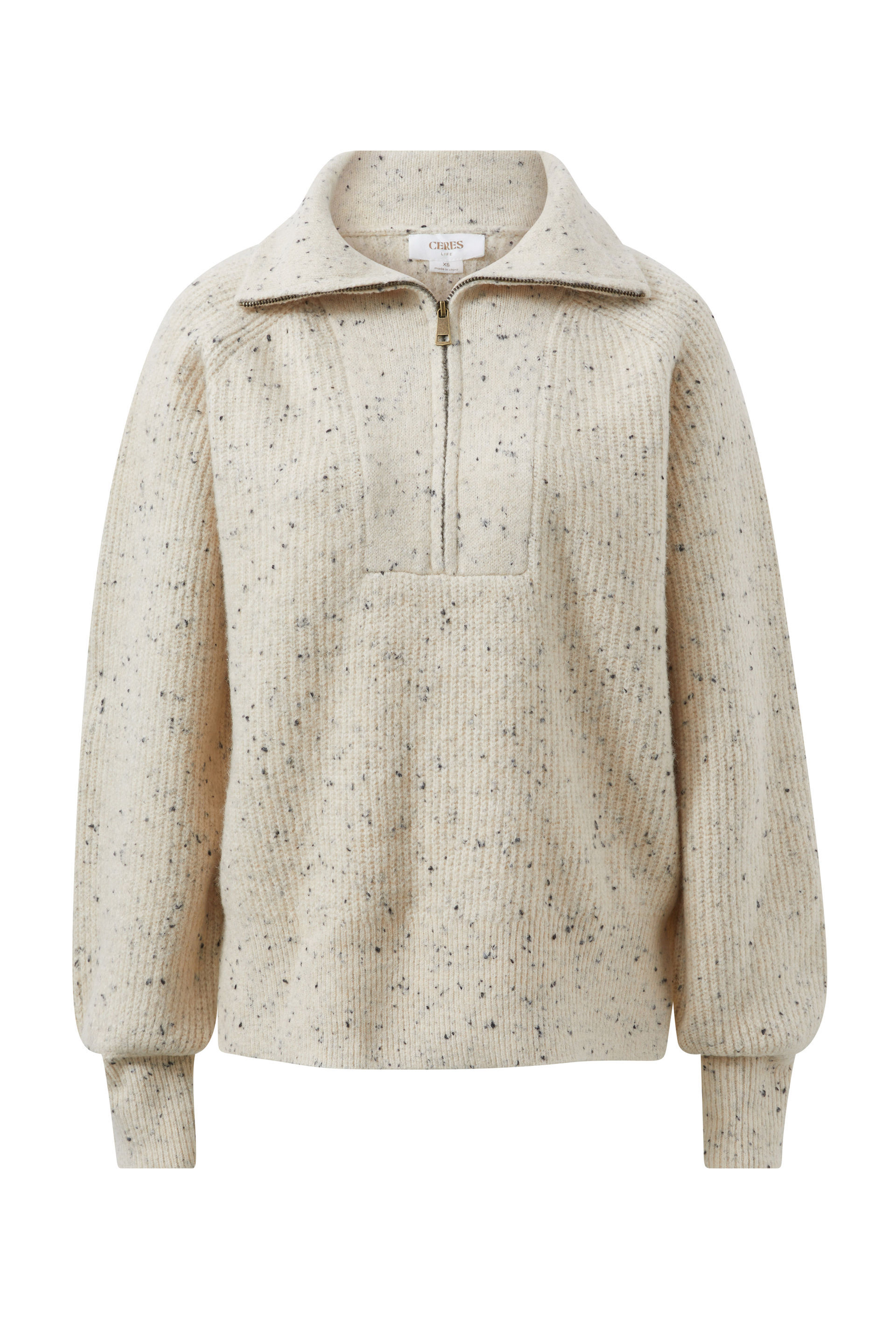 Slouchy Zip Knit