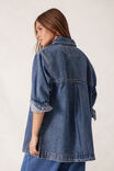 Goldie Longline Denim Shacket, FRESH INDIGO - alternate image 3