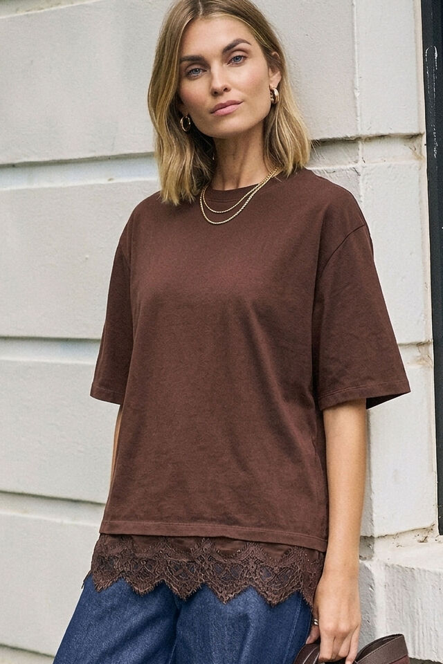 Lacey Tee, CHOCOLATE
