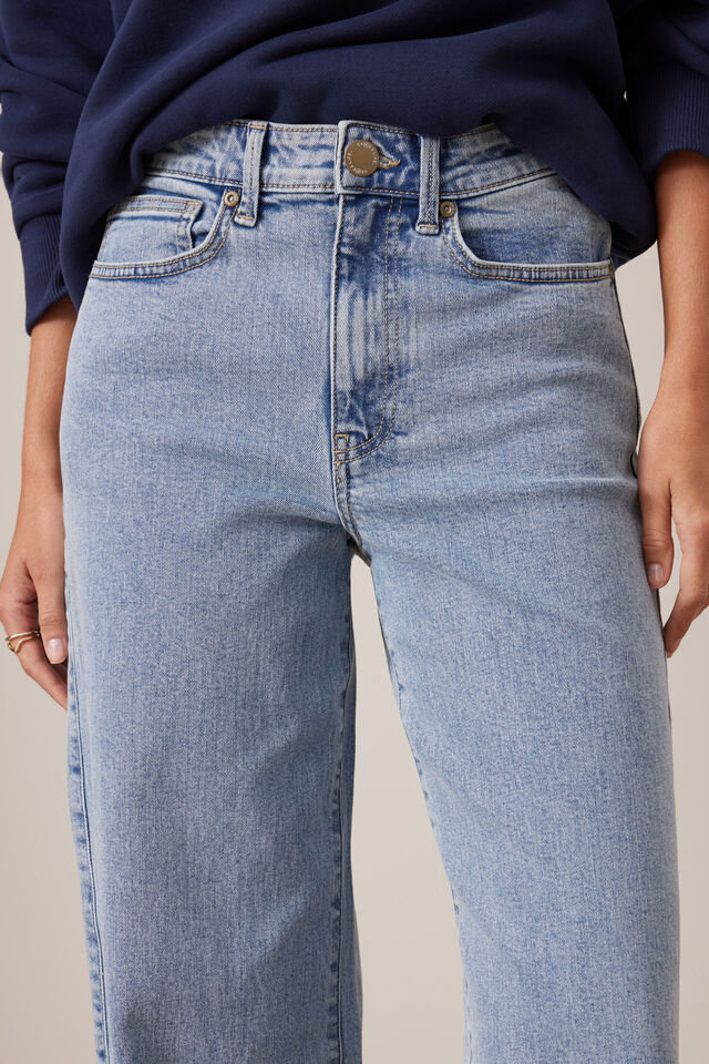 Evie Wide Leg Jean, MID VINTAGE BLUE