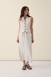 Patch Pocket Midi Skirt, NATURAL LINEN - alternate image 5