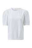 Pleat Sleeve Tee, WHITE - alternate image 2