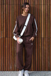 Barrel Leg Trackpant, CHOCOLATE - alternate image 1