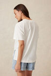 Slouchy Split Hem Tee, FRESH ECRU/ DARK CAMEL RECREATION CLUB PRINT - alternate image 3