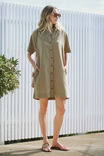 FIG GREEN TEXTURED COTTON