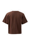 Boxy Shoulder Tee, CHOCOLATE - alternate image 3