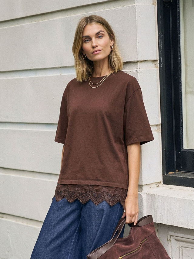 Lacey Tee, CHOCOLATE