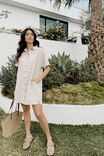 Mini Shirt Dress, NATURAL LINEN BLEND - alternate image 1