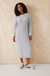 Cable Knit Dress, GREY MARLE - alternate image 1